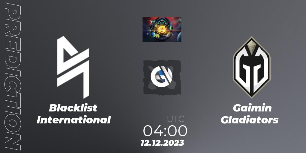 Blacklist International vs Gaimin Gladiators: Betting TIp, Match Prediction. 12.12.23. Dota 2, ESL One - Kuala Lumpur 2023