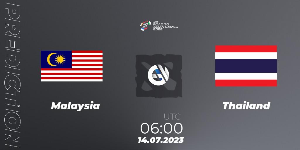 Malaysia vs Thailand: Betting TIp, Match Prediction. 14.07.23. Dota 2, 2022 AESF Road to Asian Games - Southeast Asia