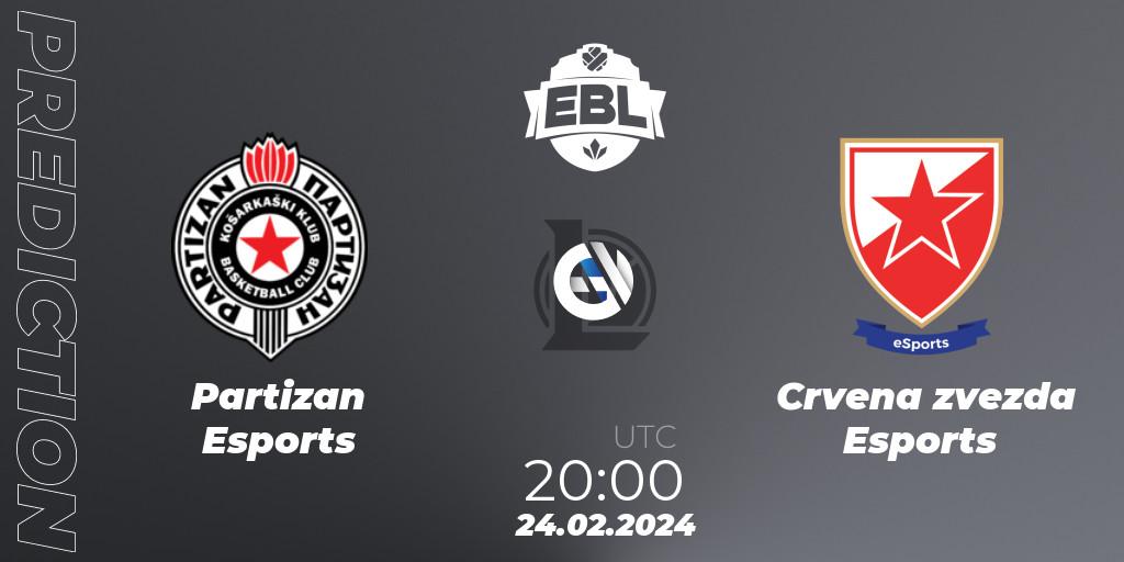 Partizan Esports vs Crvena zvezda Esports: Betting TIp, Match Prediction. 24.02.24. LoL, Esports Balkan League Season 14
