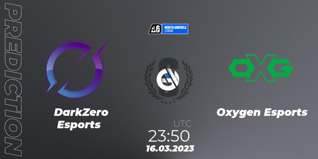 DarkZero Esports vs Oxygen Esports: Betting TIp, Match Prediction. 16.03.2023 at 23:50. Rainbow Six, North America League 2023 - Stage 1
