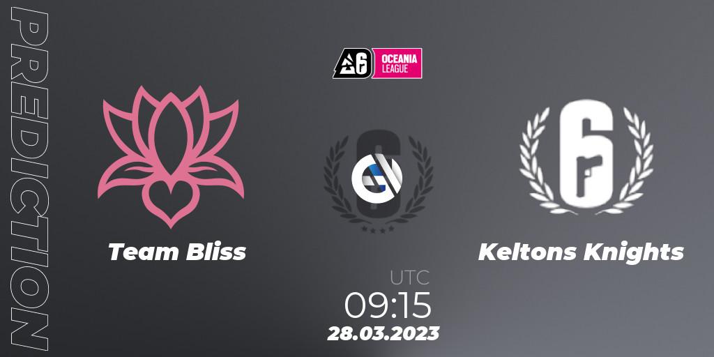 Team Bliss vs Keltons Knights: Betting TIp, Match Prediction. 28.03.23. Rainbow Six, Oceania League 2023 - Stage 1