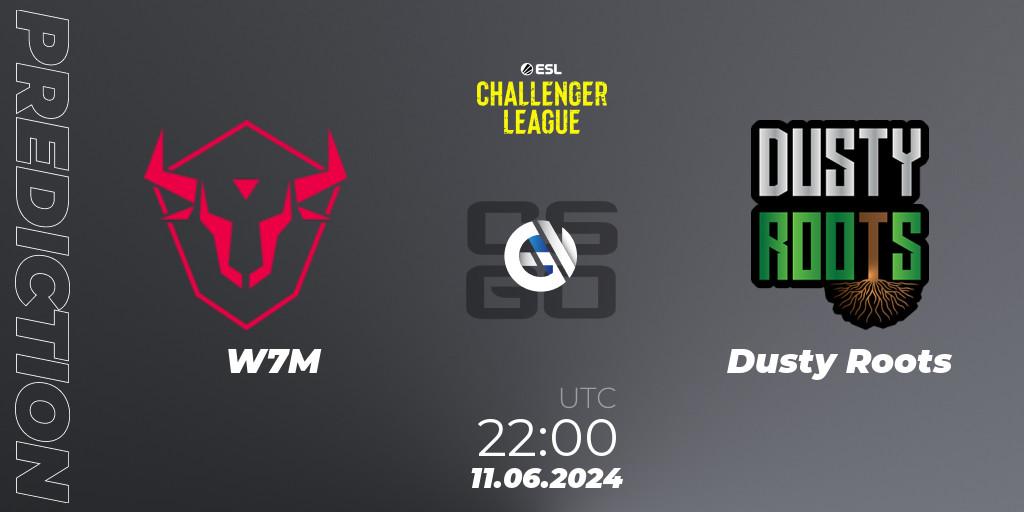 W7M vs Dusty Roots: Betting TIp, Match Prediction. 11.06.2024 at 22:00. Counter-Strike (CS2), ESL Challenger League Season 47 Relegation: South America