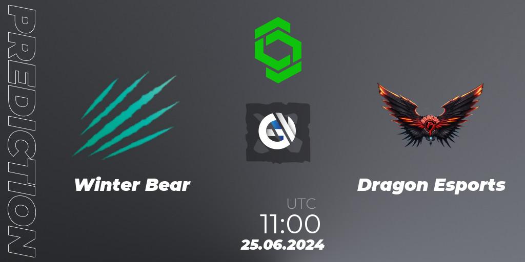 Winter Bear vs Dragon Esports: Betting TIp, Match Prediction. 25.06.2024 at 11:15. Dota 2, CCT Dota 2 Series 1