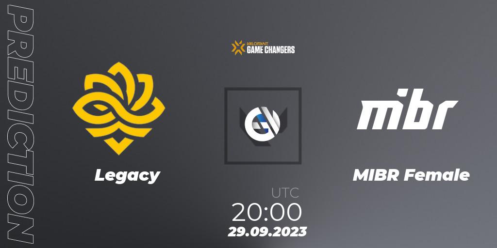 Legacy vs MIBR Female: Betting TIp, Match Prediction. 29.09.23. VALORANT, VCT 2023: Game Changers Brazil Series 2