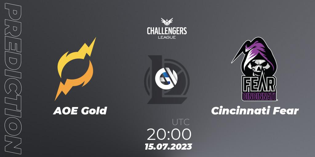 AOE Gold vs Cincinnati Fear: Betting TIp, Match Prediction. 25.06.2023 at 00:00. LoL, North American Challengers League 2023 Summer - Group Stage