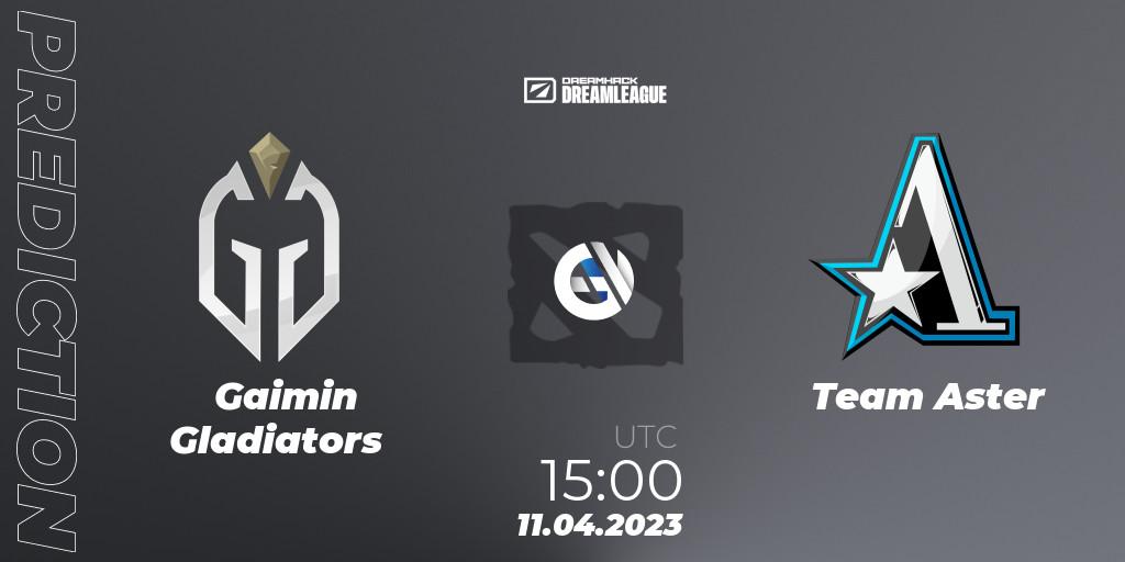 Gaimin Gladiators vs Team Aster: Betting TIp, Match Prediction. 11.04.2023 at 15:28. Dota 2, DreamLeague Season 19 - Group Stage 1