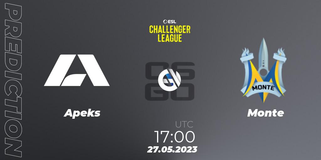 Apeks vs Monte: Betting TIp, Match Prediction. 27.05.23. CS2 (CS:GO), ESL Challenger League Season 45: Europe