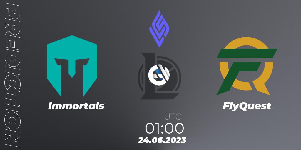 Immortals vs FlyQuest: Betting TIp, Match Prediction. 01.07.23. LoL, LCS Summer 2023 - Group Stage