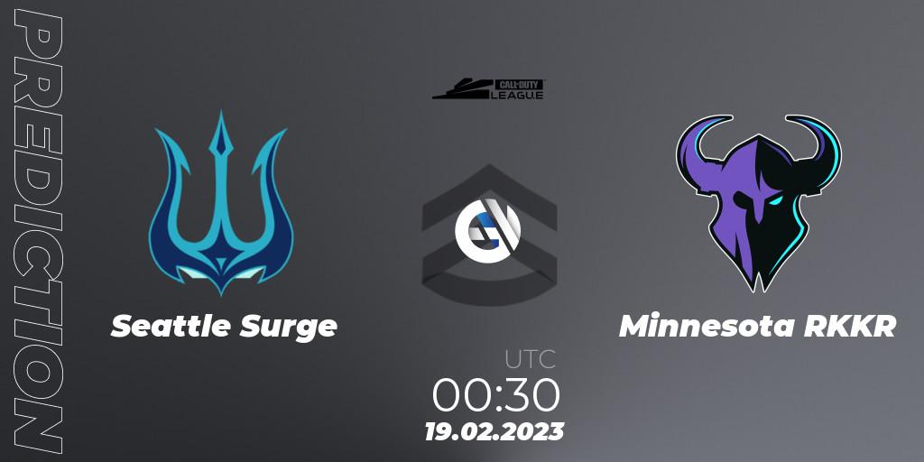Seattle Surge vs Minnesota RØKKR: Betting TIp, Match Prediction. 19.02.2023 at 01:00. Call of Duty, Call of Duty League 2023: Stage 3 Major Qualifiers