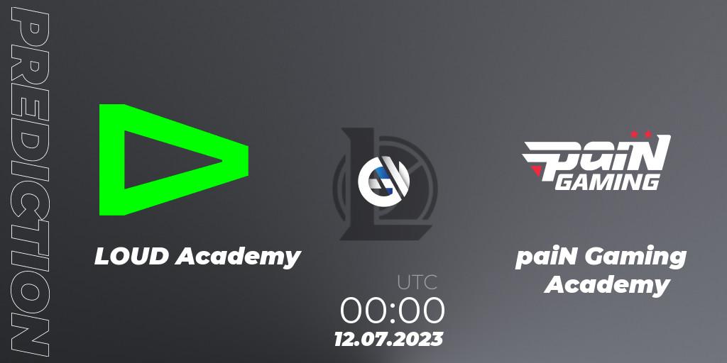 LOUD Academy vs paiN Gaming Academy: Betting TIp, Match Prediction. 12.07.2023 at 00:00. LoL, CBLOL Academy Split 2 2023 - Group Stage