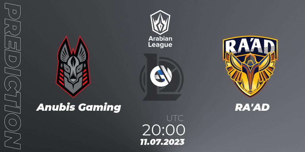 Anubis Gaming vs RA'AD: Betting TIp, Match Prediction. 11.07.2023 at 20:00. LoL, Arabian League Summer 2023 - Group Stage