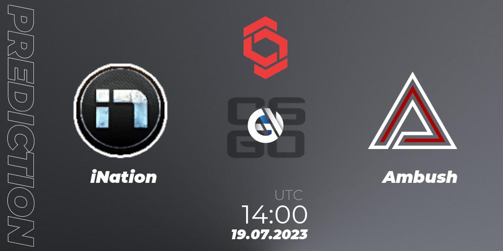 iNation vs Ambush: Betting TIp, Match Prediction. 19.07.23. CS2 (CS:GO), CCT Central Europe Series #7: Closed Qualifier