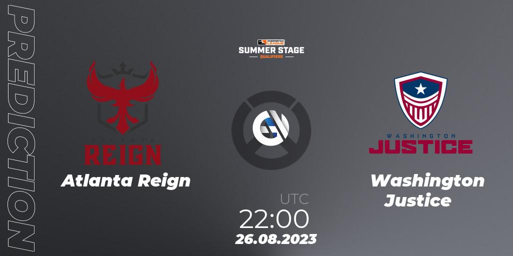Atlanta Reign vs Washington Justice: Betting TIp, Match Prediction. 26.08.23. Overwatch, Overwatch League 2023 - Summer Stage Qualifiers