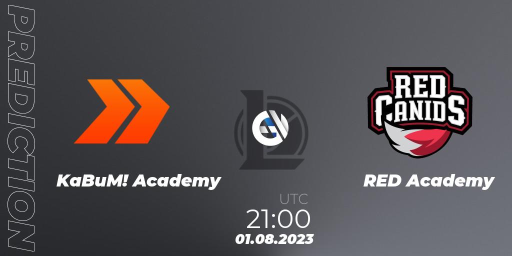 KaBuM! Academy vs RED Academy: Betting TIp, Match Prediction. 01.08.2023 at 21:00. LoL, CBLOL Academy Split 2 2023 - Group Stage