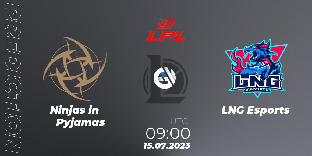 Ninjas in Pyjamas vs LNG Esports: Betting TIp, Match Prediction. 15.07.23. LoL, LPL Summer 2023 Regular Season
