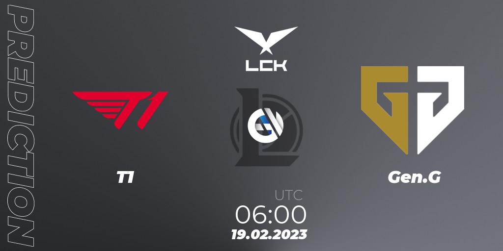 T1 vs Gen.G: Betting TIp, Match Prediction. 19.02.23. LoL, LCK Spring 2023 - Group Stage