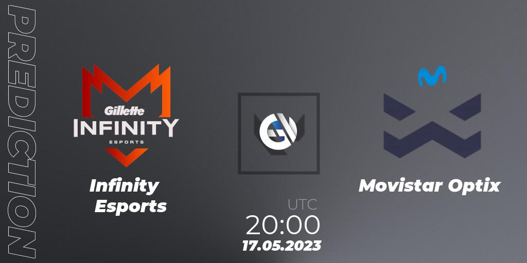 Infinity Esports vs Movistar Optix: Betting TIp, Match Prediction. 17.05.23. VALORANT, VALORANT Challengers 2023: LAS Split 2 - Regular Season