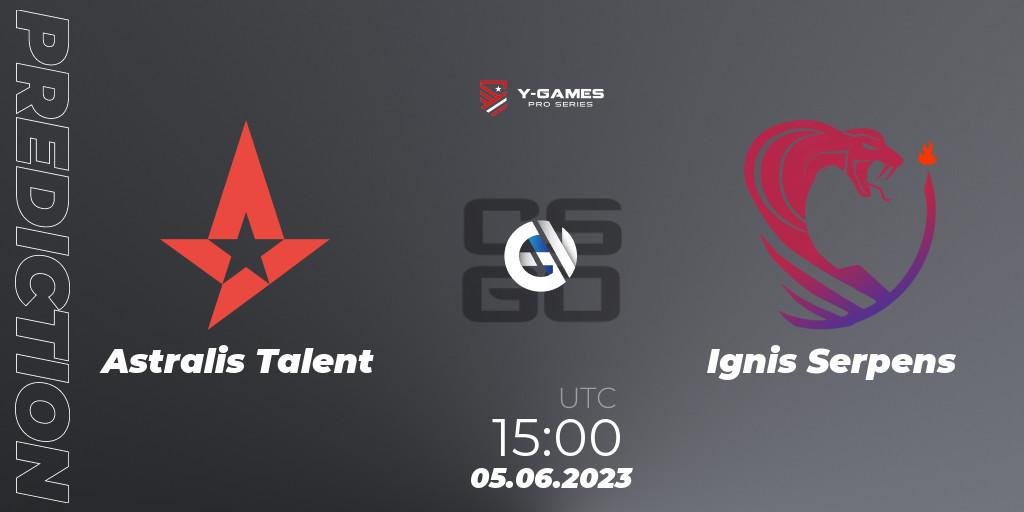 Astralis Talent vs Ignis Serpens: Betting TIp, Match Prediction. 05.06.23. CS2 (CS:GO), Y-Games PRO Series 2023