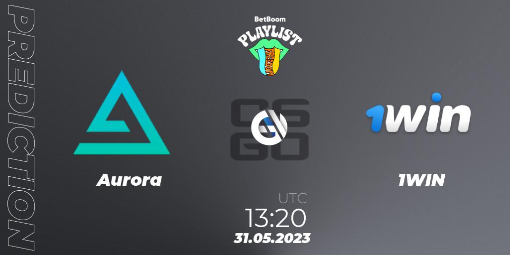 Aurora vs 1WIN: Betting TIp, Match Prediction. 31.05.2023 at 11:30. Counter-Strike (CS2), BetBoom Playlist. Freedom