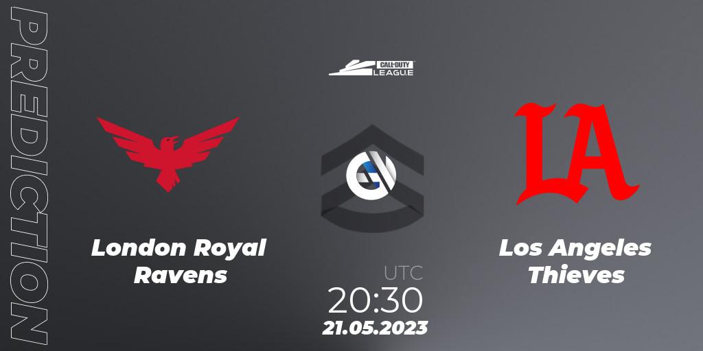 London Royal Ravens vs Los Angeles Thieves: Betting TIp, Match Prediction. 21.05.2023 at 20:45. Call of Duty, Call of Duty League 2023: Stage 5 Major Qualifiers