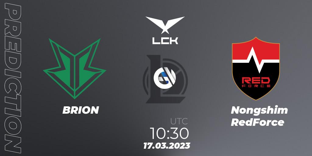 BRION vs Nongshim RedForce: Betting TIp, Match Prediction. 17.03.23. LoL, LCK Spring 2023 - Group Stage