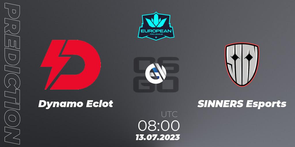 Dynamo Eclot vs SINNERS Esports: Betting TIp, Match Prediction. 13.07.23. CS2 (CS:GO), European Pro League Season 9