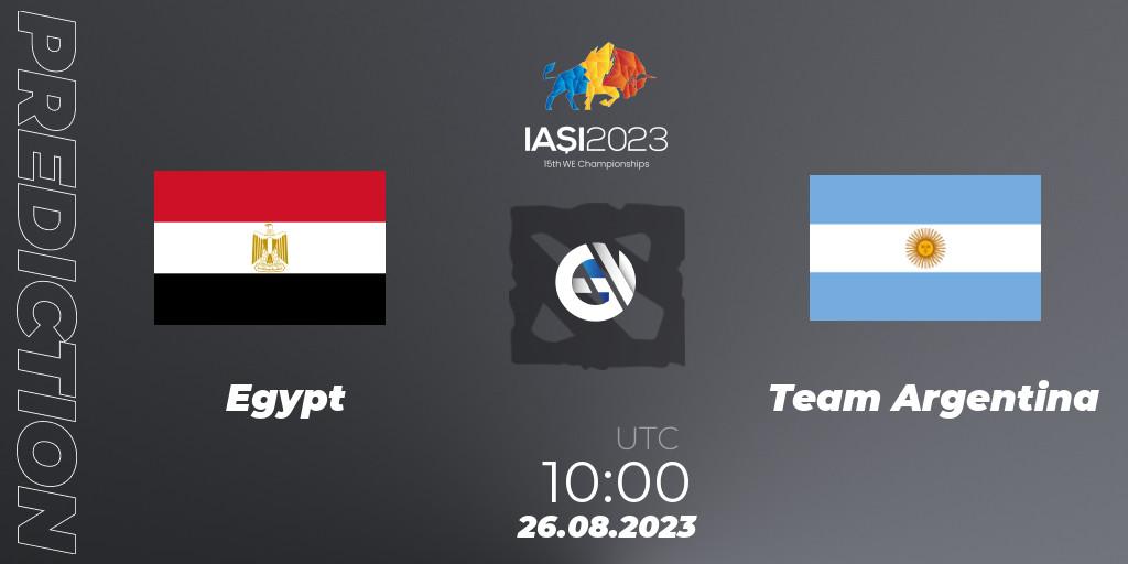 Egypt vs Team Argentina: Betting TIp, Match Prediction. 26.08.2023 at 16:30. Dota 2, IESF World Championship 2023