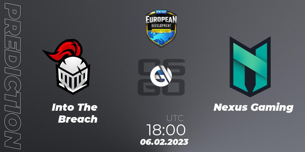 Into The Breach vs Nexus Gaming: Betting TIp, Match Prediction. 06.02.23. CS2 (CS:GO), European Development Championship 7 Closed Qualifier