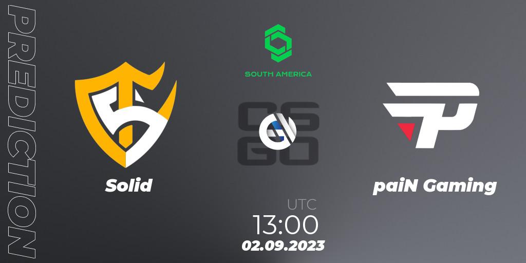 Solid vs paiN Gaming: Betting TIp, Match Prediction. 02.09.2023 at 13:00. Counter-Strike (CS2), CCT South America Series #10