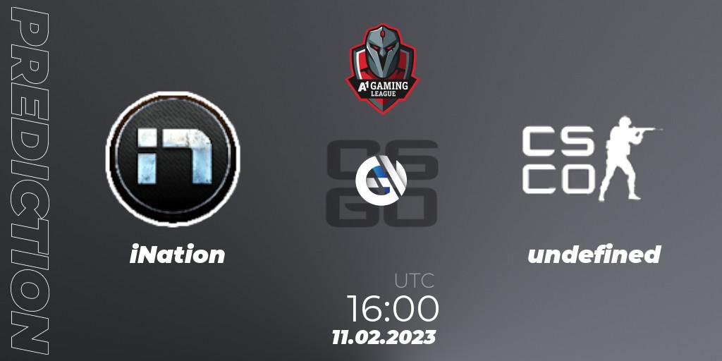 iNation vs undefined: Betting TIp, Match Prediction. 11.02.23. CS2 (CS:GO), A1 Gaming League 2023