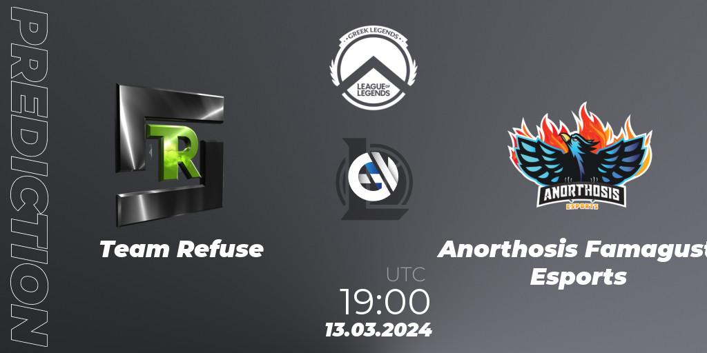 Team Refuse vs Anorthosis Famagusta Esports: Betting TIp, Match Prediction. 13.03.24. LoL, GLL Spring 2024
