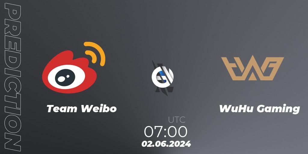 Team Weibo vs WuHu Gaming: Betting TIp, Match Prediction. 02.06.2024 at 07:00. Wild Rift, Wild Rift Super League Summer 2024 - 5v5 Tournament Group Stage