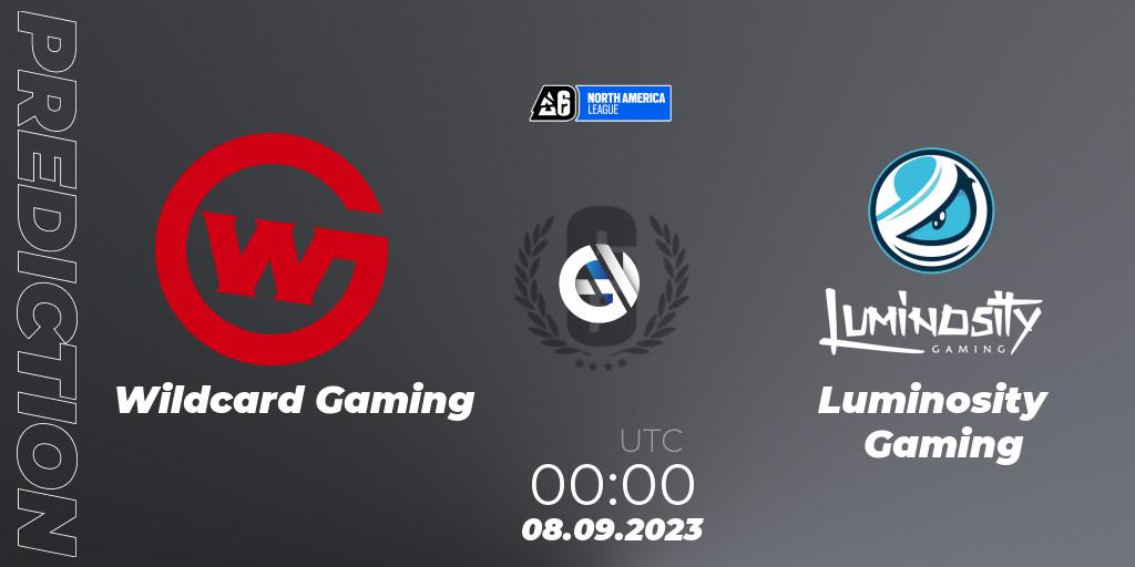 Wildcard Gaming vs Luminosity Gaming: Betting TIp, Match Prediction. 08.09.23. Rainbow Six, North America League 2023 - Stage 2