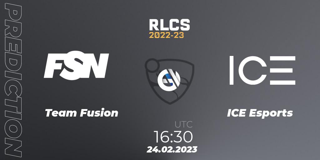 Team Fusion vs ICE Esports: Betting TIp, Match Prediction. 24.02.23. Rocket League, RLCS 2022-23 - Winter: Sub-Saharan Africa Regional 3 - Winter Invitational