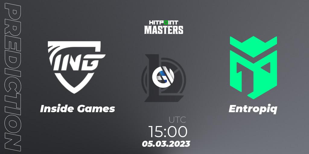 Inside Games vs Entropiq: Betting TIp, Match Prediction. 07.03.23. LoL, Hitpoint Masters Spring 2023