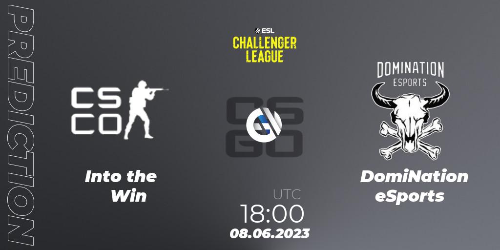 Into the Win vs DomiNation eSports: Betting TIp, Match Prediction. 08.06.23. CS2 (CS:GO), ESL Challenger League Season 45 Europe Relegation