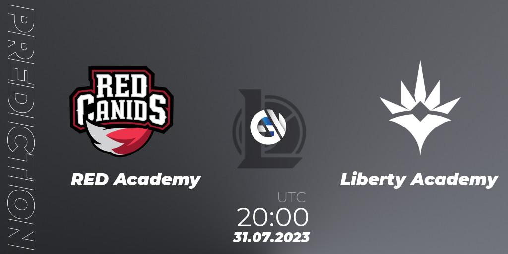 RED Academy vs Liberty Academy: Betting TIp, Match Prediction. 31.07.2023 at 20:00. LoL, CBLOL Academy Split 2 2023 - Group Stage