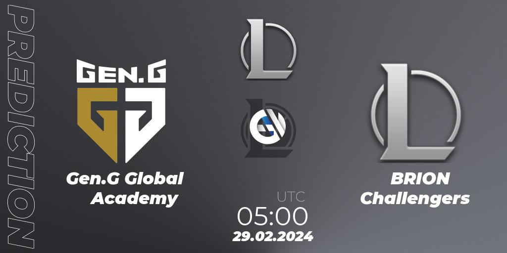 Gen.G Global Academy vs BRION Challengers: Betting TIp, Match Prediction. 29.02.24. LoL, LCK Challengers League 2024 Spring - Group Stage
