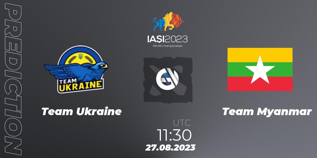 Team Ukraine vs Team Myanmar: Betting TIp, Match Prediction. 27.08.23. Dota 2, IESF World Championship 2023