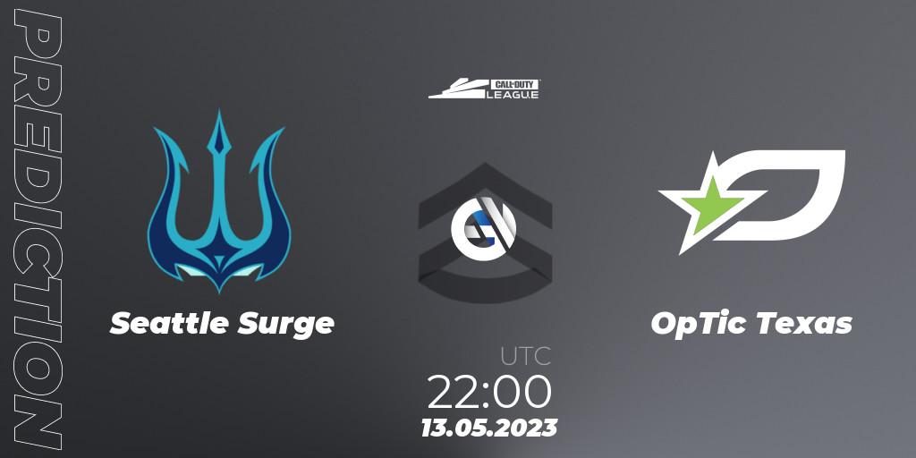 Seattle Surge vs OpTic Texas: Betting TIp, Match Prediction. 13.05.2023 at 22:00. Call of Duty, Call of Duty League 2023: Stage 5 Major Qualifiers