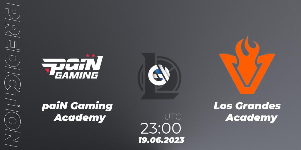 paiN Gaming Academy vs Los Grandes Academy: Betting TIp, Match Prediction. 19.06.2023 at 23:00. LoL, CBLOL Academy Split 2 2023 - Group Stage