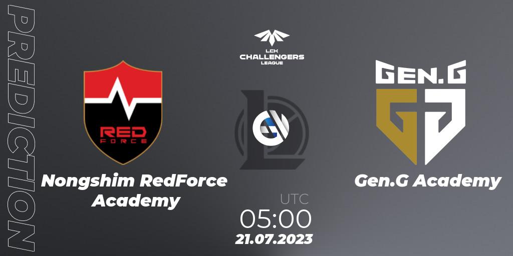 Nongshim RedForce Academy vs Gen.G Academy: Betting TIp, Match Prediction. 21.07.23. LoL, LCK Challengers League 2023 Summer - Group Stage