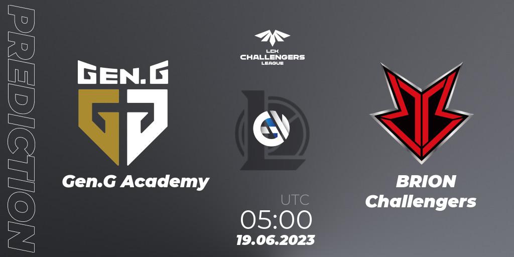 Gen.G Academy vs BRION Challengers: Betting TIp, Match Prediction. 19.06.23. LoL, LCK Challengers League 2023 Summer - Group Stage