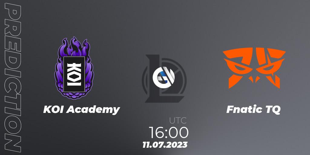 KOI Academy vs Fnatic TQ: Betting TIp, Match Prediction. 11.07.23. LoL, Superliga Summer 2023 - Group Stage