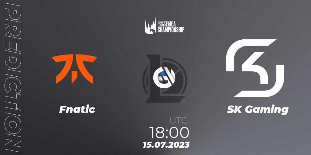 Fnatic vs SK Gaming: Betting TIp, Match Prediction. 15.07.23. LoL, LEC Summer 2023 - Group Stage