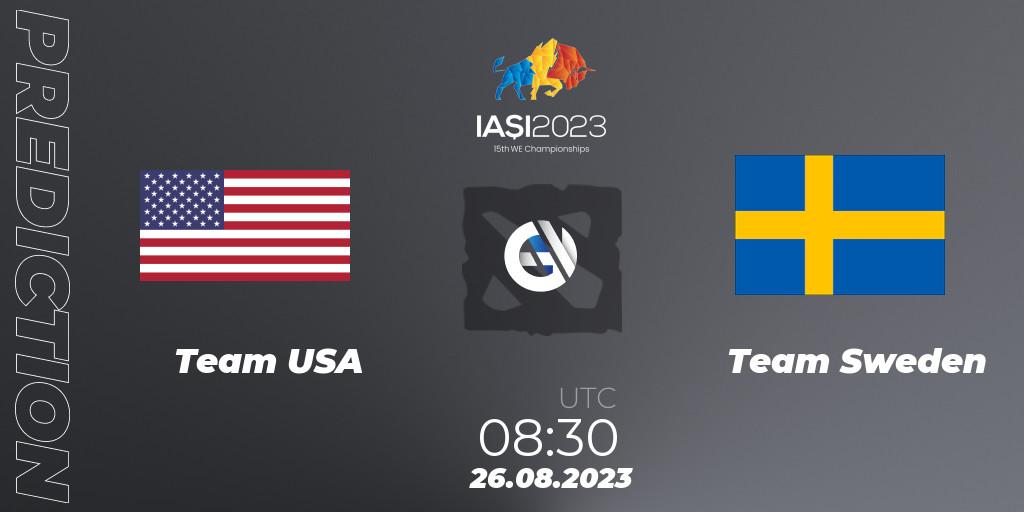 Team USA vs Team Sweden: Betting TIp, Match Prediction. 26.08.23. Dota 2, IESF World Championship 2023