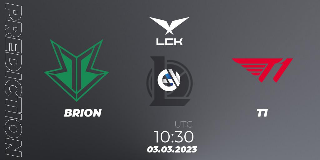 BRION vs T1: Betting TIp, Match Prediction. 03.03.23. LoL, LCK Spring 2023 - Group Stage