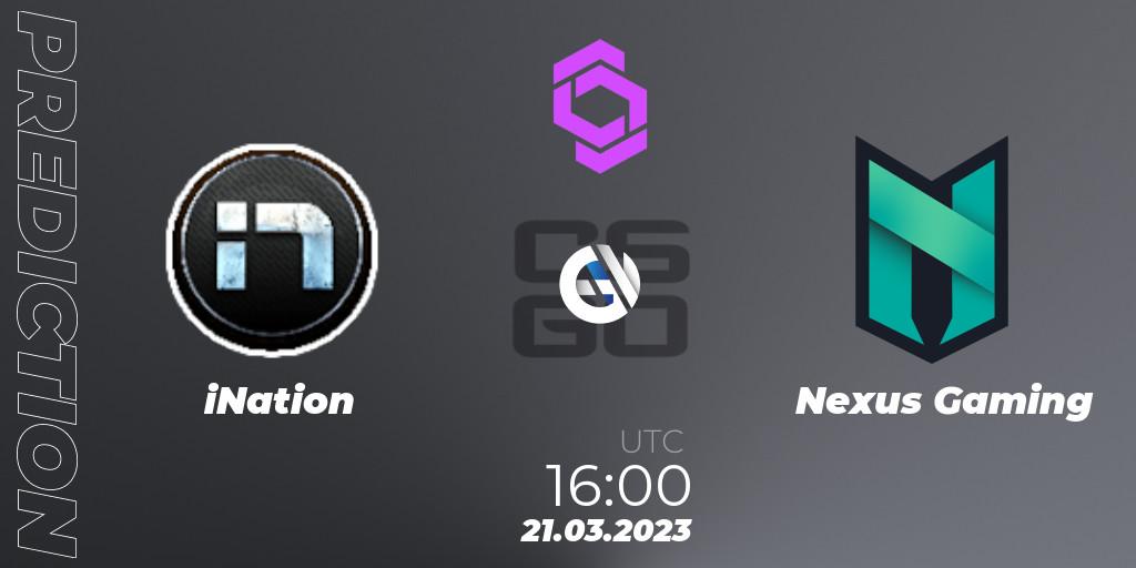 iNation vs Nexus Gaming: Betting TIp, Match Prediction. 21.03.23. CS2 (CS:GO), CCT West Europe Series #2
