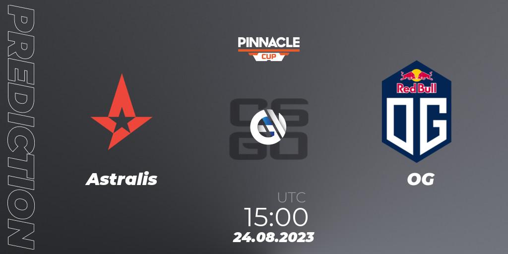 Astralis vs OG: Betting TIp, Match Prediction. 24.08.2023 at 17:00. Counter-Strike (CS2), Pinnacle Cup V