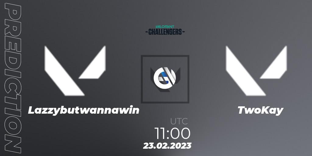 Lazybutwannawin vs TwoKay: Betting TIp, Match Prediction. 23.02.23. VALORANT, VALORANT Challengers 2023: Vietnam Split 1